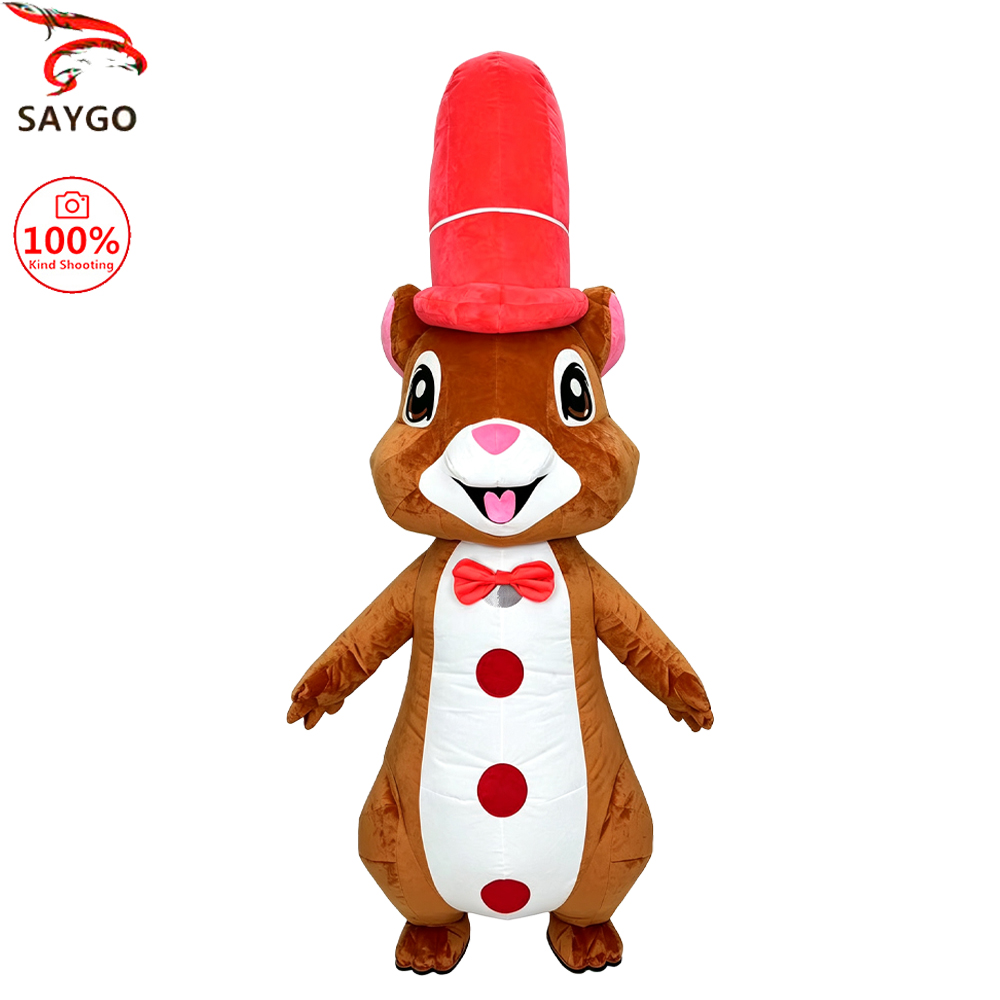 Costumes - Costume Gonfiabile da Scoiattolo con Cappello