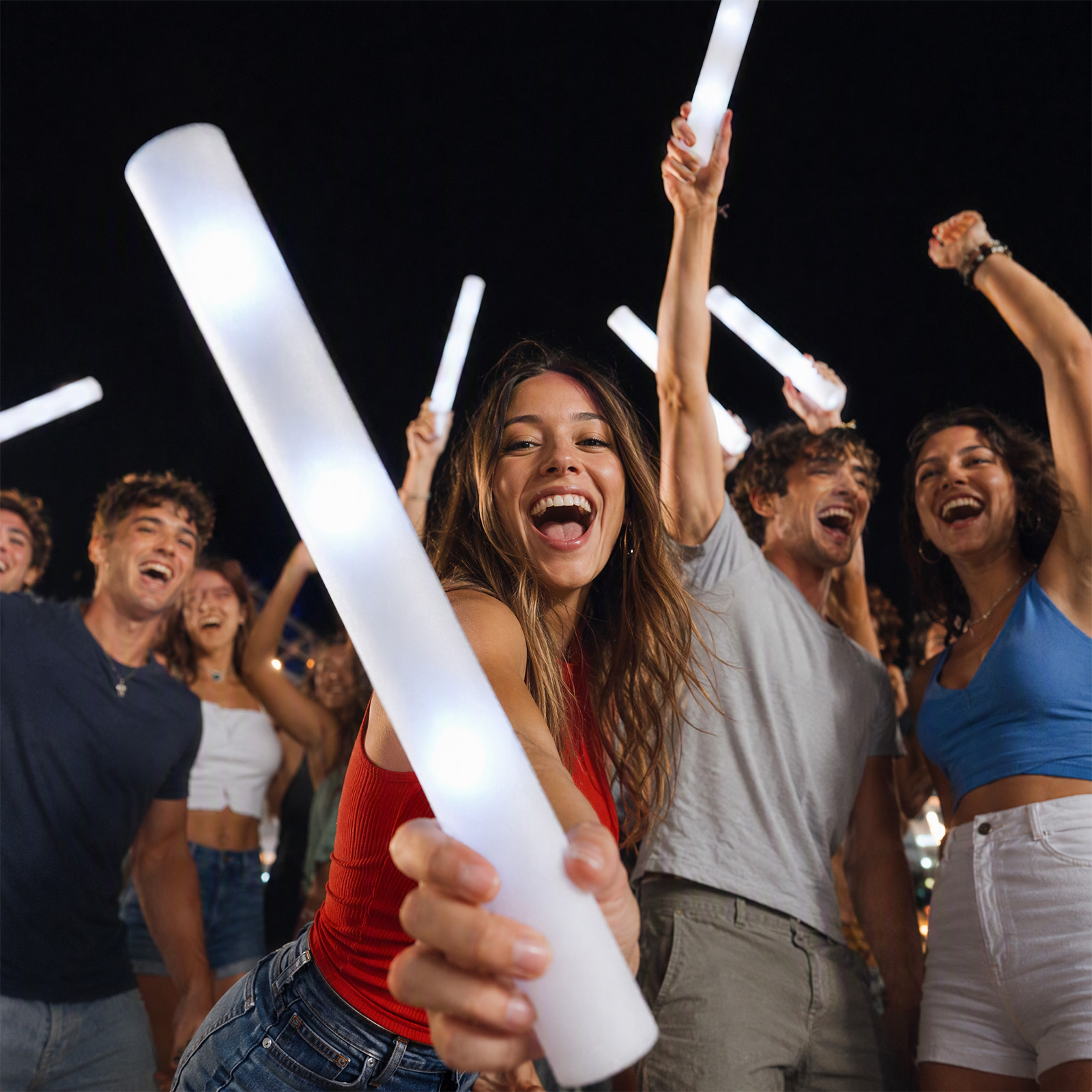 Flashing Led Foam Sticks Party - Bastoncini luminosi a LED in schiuma
