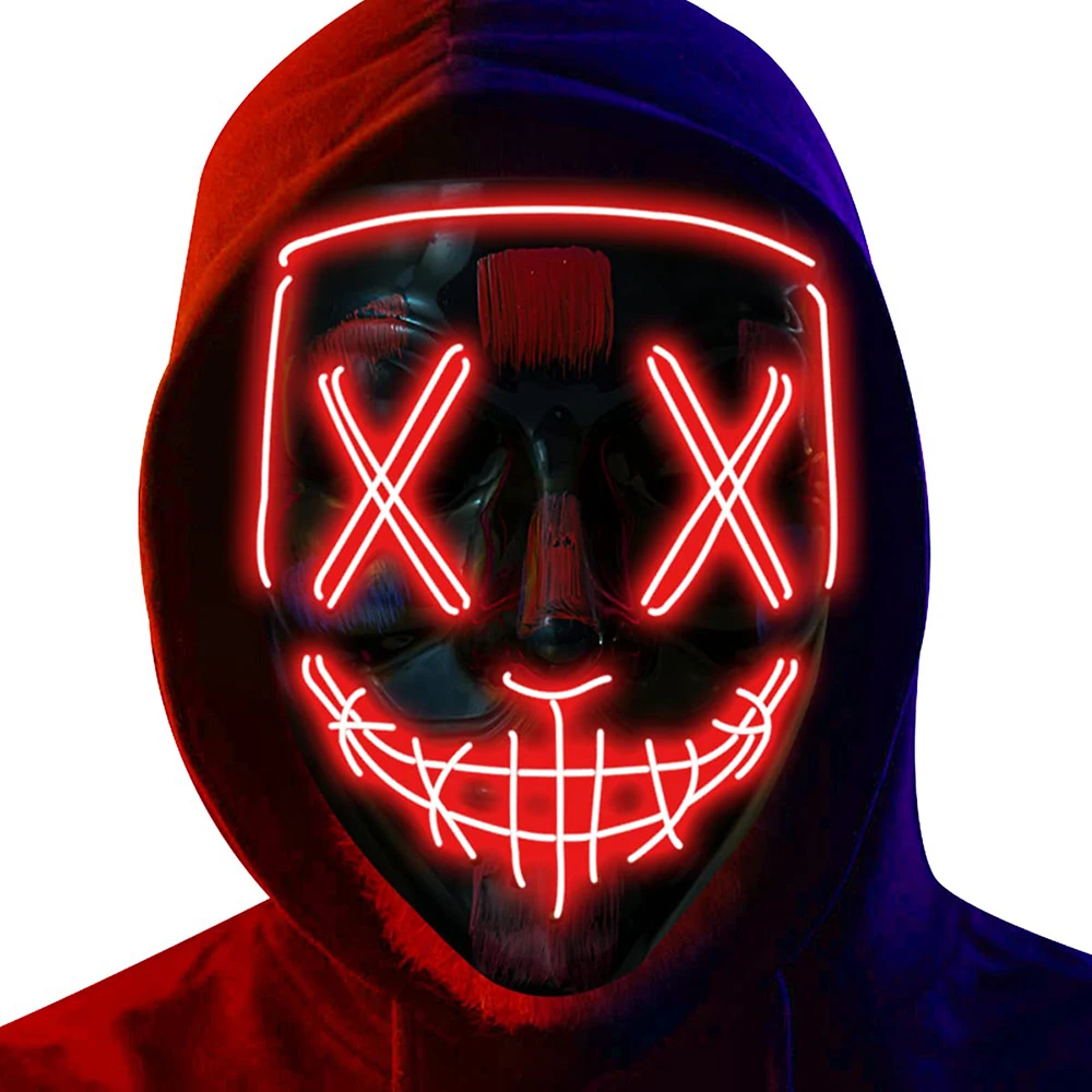 Maschera neon a LED per Hallow - Led Purge Mask Halloween recensione e prezzo